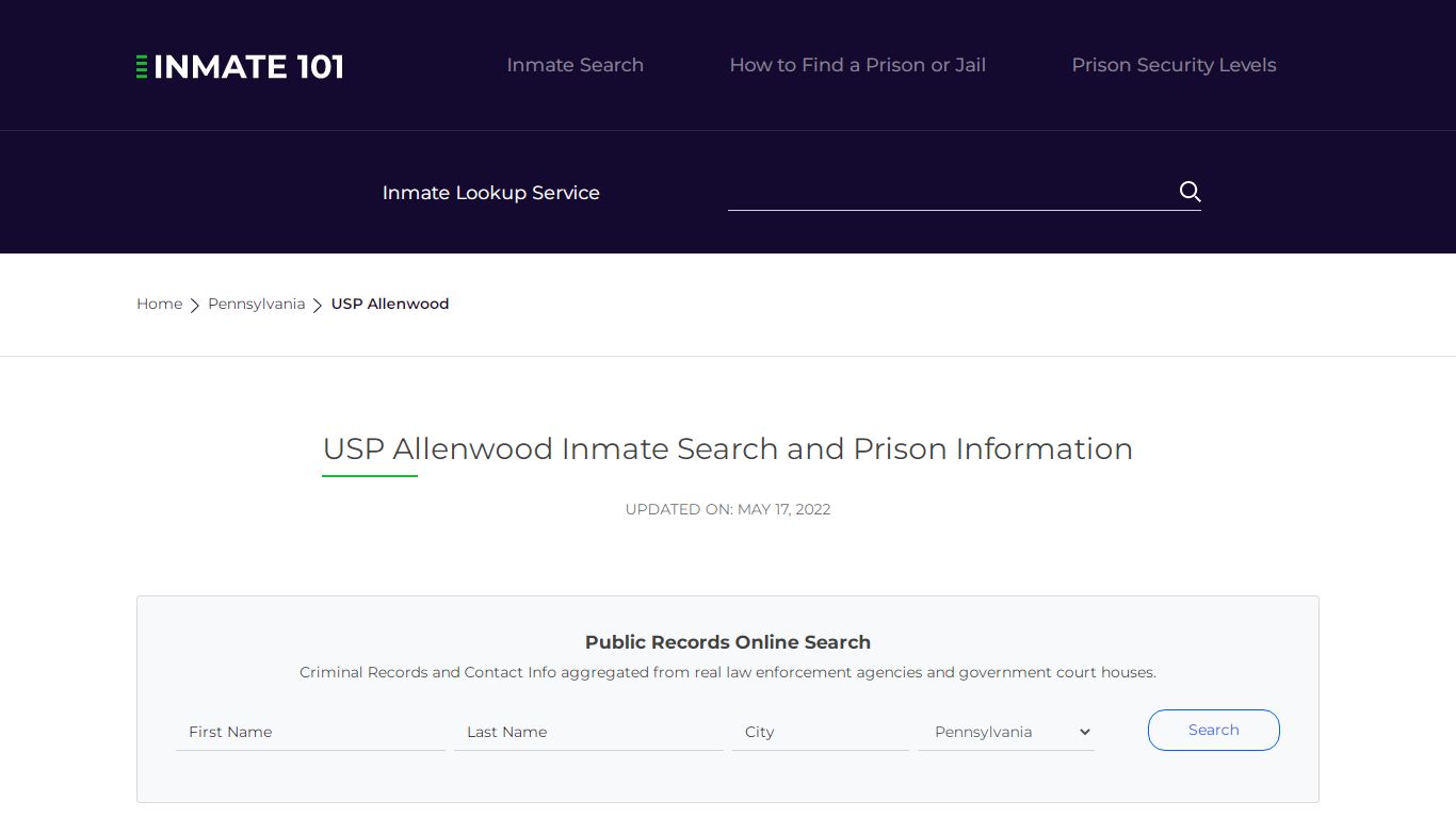 USP Allenwood Inmate Search | Lookup | Roster