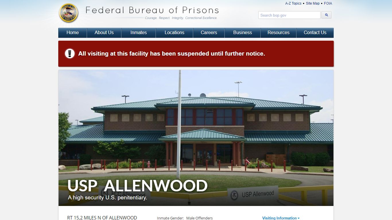 USP Allenwood - Federal Bureau of Prisons